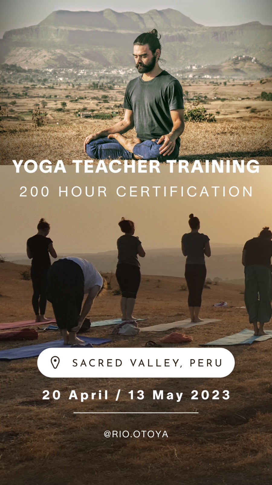 200h Diploma in Yoga Teacher Training – Sacred Valley Peru – April 2023